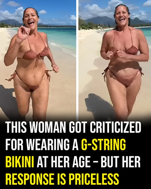 Woman criticized for wearing a G-string bikini at her age – but her response is priceless
