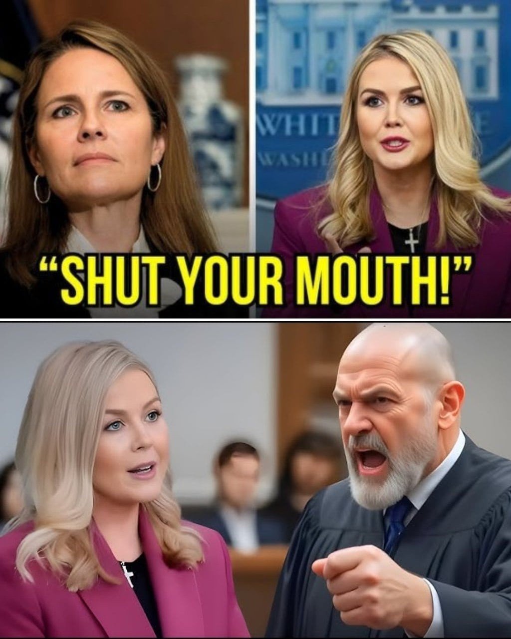 Judge Fined Leavitt $100K for Insulting Biden, 7 Minutes Later, Bondi Cuffed Him